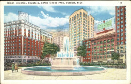 11111950 Detroit_Michigan Edison Memorial Fountain Grand Circus Park - Autres & Non Classés