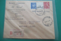Libération Guérande  Lettre Recommandée Taxe Perçue Du 14 05  1945 Pour Herbignac - Liberation