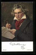 Künstler-AK Beethoven Komponiert Ein Lied  - Entertainers