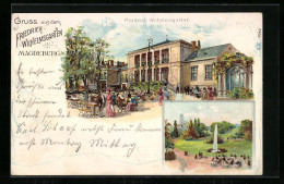 Lithographie Magdeburg, Friedrich-Wilhelmsgarten  - Maagdenburg