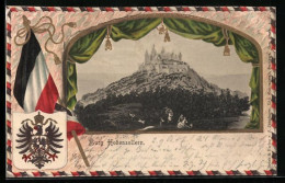 Passepartout-Lithographie Hohenzollern, Burg, Wappen  - Autres & Non Classés