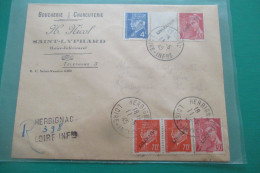 Libération Herbignac Lettre Recommandée  Du 11   05  1945 Pour Herbignac - Liberazione