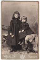 Fotografie Chr. Barth, Tübingen, Uhlandstr. 7, Zwei Mädchen In Modischen Kleidern  - Personnes Anonymes