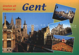 72557645 Gent Gand Flandre Stadtansichten Blumenteppich Schloss  - Gent