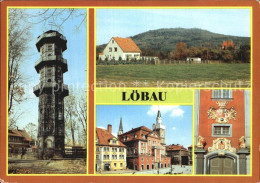 72557280 Loebau Sachsen Aussichtsturm Rathaus Portal Loebau - Löbau