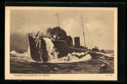 AK Hochsee-Torpedoboot 71 Im Sturm  - Guerra
