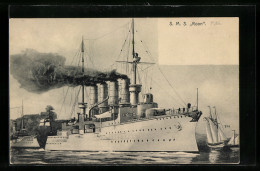 AK Kriegsschiff S. M. S. Roon In Fahrt  - Krieg
