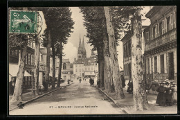CPA Moulins, Avenue Nationale  - Moulins
