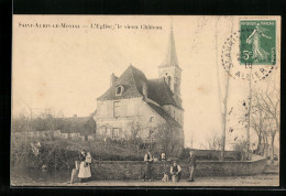 CPA Saint-Aubin-le-Monial, L`Eglise, Le Vieux Chateau  - Autres & Non Classés