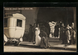 AK Geneve, Passage Des Evagues Francais, 1915, ältere Fraum Mit Schwester  - Other & Unclassified