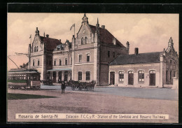 AK Rosario De Santa-Fé, Estacion F.C.C.y R., Station Of The Cordoba And Rosario Railway  - Argentinië