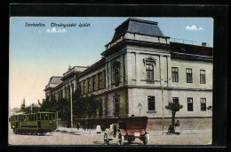 AK Szabadka, Törvényszéki épület, Tramway  - Serbie