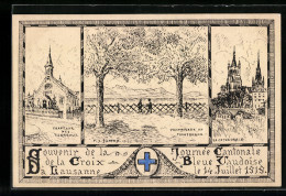 AK Lausanne, Journée Cantonale De La Croix Bleue Vaudoise 1919, Chapelle Des Terreaux, Anti-Alkohol, Blaues Kreuz  - Lausanne