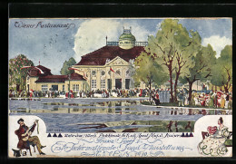 Künstler-AK Wien, Intern. Jagd-Ausstellung 1910, Wiener Restaurant Mit Gästen  - Expositions
