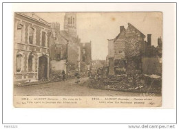 80 ALBERT.. 1914 : Un Coin De La Ville Après Le Passage Des.../ CPA Voyagée / Très Abimée Petit Prix - Albert