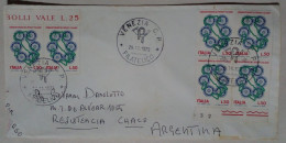 Italie - Enveloppe Circulée Avec Timbres Thématiques Du Rotary Club (1973) - Rotary, Lions Club
