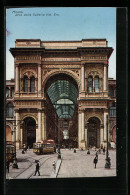 AK Milano, Arco Della Galleria Vitt. Em., Strassenbahn  - Tramways