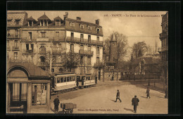 AK Nancy, La Place De La Commanderie, Strassenbahn  - Tramways