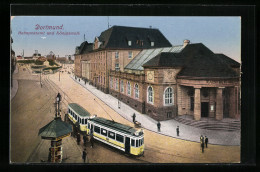 AK Dortmund, Bahnpostamt Und Königswall, Strassenbahn  - Tramways
