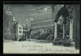 AK Heidelberg, Bau Otto Heinrichs & Friedrich II.  - Heidelberg