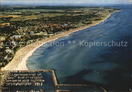 72553620 Groemitz Ostseebad Fliegeraufnahme Strand Und Seglerhafen Brenkenhagen - Grömitz