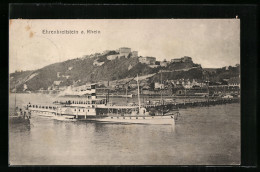 AK Ehrenbreitstein Am Rhein, Festung Vom Rhein Gesehen  - Autres & Non Classés
