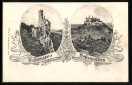 AK Lichtenstein, Burg Lichtenstein Und Burg Hohenzollern  - Autres & Non Classés