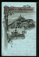 Lithographie Drachenfels, Restaurant Und Schloss  - Drachenfels