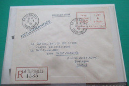LIBERATION Lettre Recommandée 1er Jour 19 02 1945  Taxe Perçue  La Turballe Pour - Libération