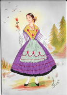 PUGLIE - Costume Regionale  -   (Tissus Et Broderie Pour Cette Jeune Fille) - Embroidered