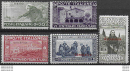 1926 Cirenaica San Francesco 5v. MNH Sassone N. 27/31 - Andere & Zonder Classificatie