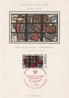 " CROIX ROUGE / VITRAIL DE F. LEGER " Sur Carte Maximum De 1981. N° YT 2175. Parfait état. CM à Saisir !!! - Croix-Rouge