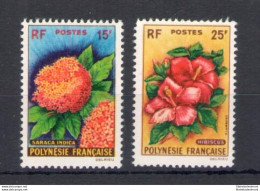 1962 Nouvelle Caledonie - Catalogo Yvert N. 15-16 - Fiori - 2 Valori MNH** - Other & Unclassified
