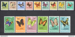 1973 Tanzania - Yvert N. 33-47 - Serie Ordinaria - Farfalle- 15 Valori - MNH** - Fische