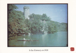 74108 02 02#3+15 - LE LAC D'ANNECY EN 1908 - PRES DU CHÂTEAU DE DUINGT - Duingt