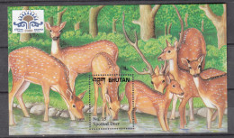 BHUTAN, 2000,  International Stamp Exhibition "Indepex Asiana 2000" - Calcutta, India - Fauna And Flora, MS, MNH, (**) - Bhoutan