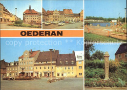 72550629 Oederan Rathaus Wilhelm Kulz Platz Postmeilensaeule Stadtbad Oederan - Oederan