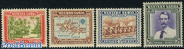 Samoa 1939 25 Years NZ Mandat 4v, Unused (hinged), Various - Folklore - Maps - Art - Authors - Geografía