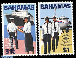 Bahamas 1983 Customs Co-operation 2v, Mint NH, Transport - Aircraft & Aviation - Ships And Boats - Vliegtuigen