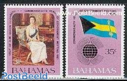 Bahamas 1985 Commonwealth Meeting 2v, Mint NH, History - Flags - Kings & Queens (Royalty) - Familles Royales