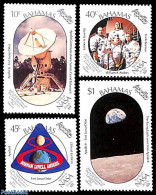 Bahamas 1989 Moonlanding 4v, Mint NH, Transport - Space Exploration - Autres & Non Classés