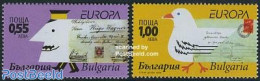 Bulgaria 2008 Europa, Letters 2v (from Booklet), Mint NH, History - Nature - Europa (cept) - Birds - Post - Stamps On .. - Neufs