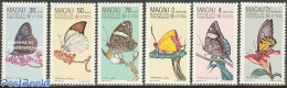 Macao 1985 Butterflies 6v, Mint NH, Nature - Butterflies - Flowers & Plants - Neufs