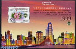 Macao 1999 Special Administration S/s, Mint NH, History - Nature - History - Flowers & Plants - Unused Stamps