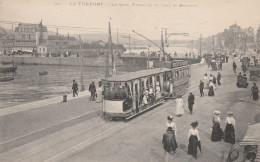 LE TREPORT LE QUAI FRANCOIS 1er VERS LA RETENUE TRAMWAY 1920 TBE - Le Treport