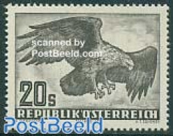 Austria 1952 Airmail, Bird 1v (grey Paper), Mint NH, Nature - Birds - Birds Of Prey - Unused Stamps