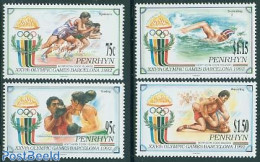 Penrhyn 1992 Olympic Games Barcelona 4v, Mint NH, Sport - Athletics - Boxing - Olympic Games - Swimming - Atletiek