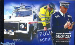 Alderney 2003 Police Booklet, Mint NH, Sport - Transport - Various - Cycling - Stamp Booklets - Automobiles - Police - Wielrennen