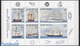 Finland 1997 Ships 6v In Booklet, Mint NH, Transport - Stamp Booklets - Ships And Boats - Nuovi