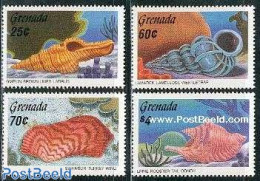 Grenada 1986 Shells 4v, Mint NH, Nature - Shells & Crustaceans - Vie Marine